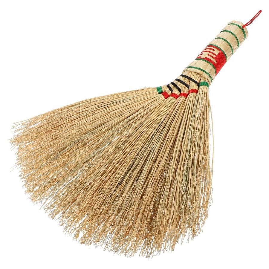 Compact Hand Broom in Light Yellow, Sorghum Bristles, Perfect for Desk Cleaning and Small Spaces