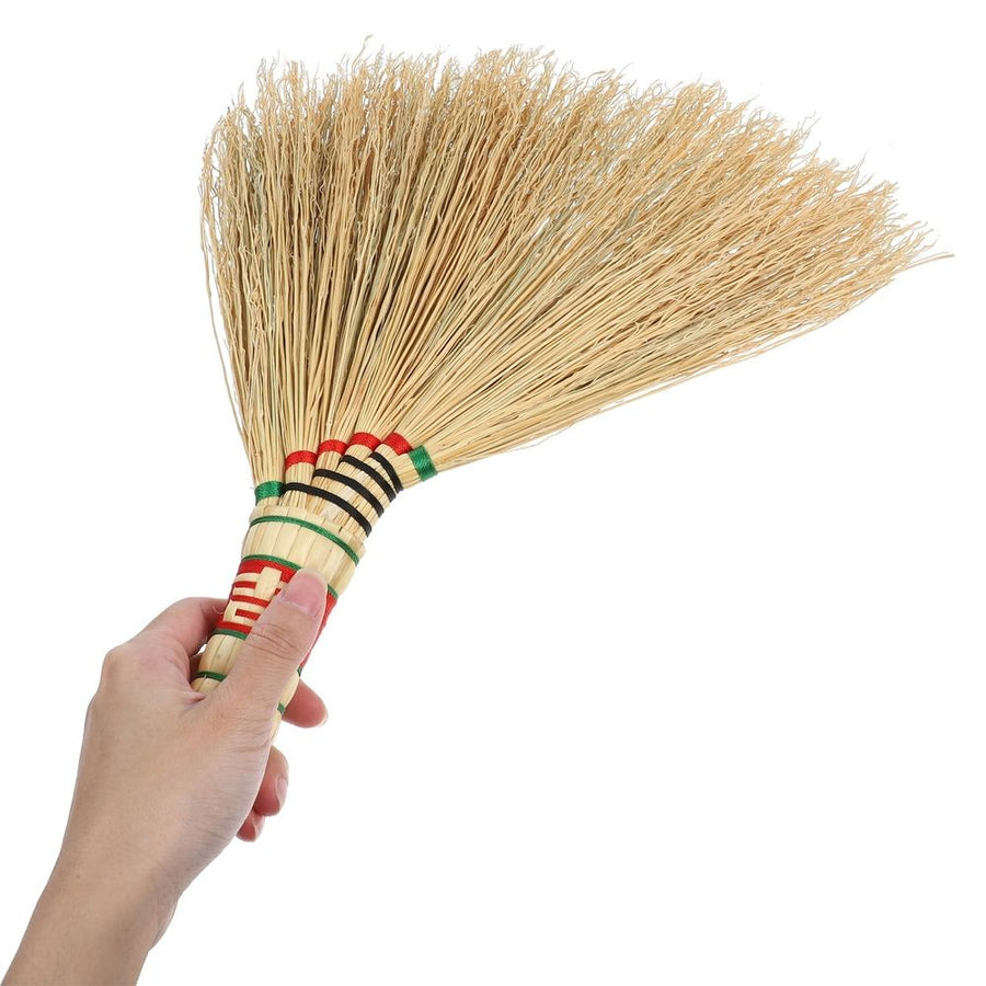 Compact Hand Broom in Light Yellow, Sorghum Bristles, Perfect for Desk Cleaning and Small Spaces