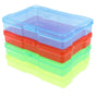 4Pcs Durable Plastic Greeting Card Box with Dividers Multipurpose Organizer