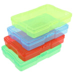 4Pcs Durable Plastic Greeting Card Box with Dividers Multipurpose Organizer