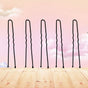 100Pcs Black U Hairpin Metal Thick Wavy Design for Secure Hairstyle