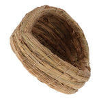 Brown Straw Woven Chicken Coop Nest for Backyard Egg Collection