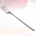 Plated Silver Stainless Steel Forks Long Handle Comfortable Grip 3Pcs