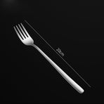 Plated Silver Stainless Steel Forks Long Handle Comfortable Grip 3Pcs