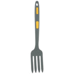 Silicone Cooking Fork in Dark Grey for Salad Mixing and Pasta Serving with Wear Resistant Material