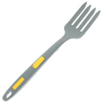 Silicone Cooking Fork in Dark Grey for Salad Mixing and Pasta Serving with Wear Resistant Material