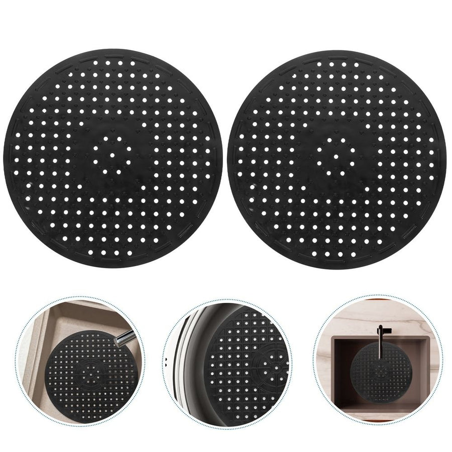 2-Pack Non- Black Rubber Sink Mats for Kitchen and Home Use