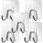 304 Stainless Steel Transparent Adhesive Hooks for Home Use No Drilling