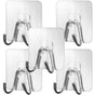 304 Stainless Steel Transparent Adhesive Hooks for Home Use No Drilling