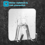 304 Stainless Steel Transparent Adhesive Hooks for Home Use No Drilling