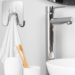 304 Stainless Steel Transparent Adhesive Hooks for Home Use No Drilling