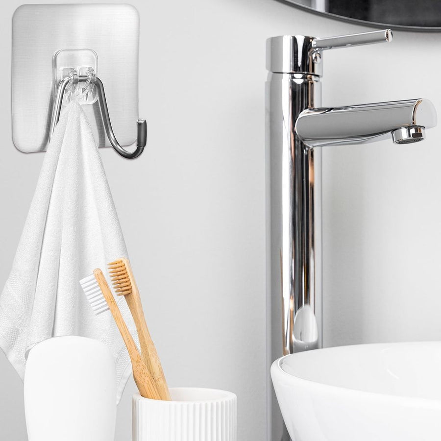 304 Stainless Steel Transparent Adhesive Hooks for Home Use No Drilling