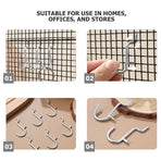 10pcs Heavy Duty Metal S Hooks For Pegboard In Silver Stainless Steel For Garage Storage