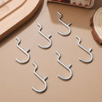 10pcs Heavy Duty Metal S Hooks For Pegboard In Silver Stainless Steel For Garage Storage
