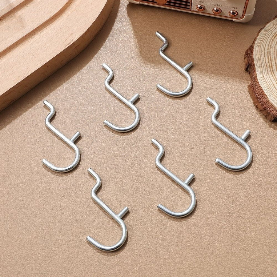 10pcs Heavy Duty Metal S Hooks For Pegboard In Silver Stainless Steel For Garage Storage