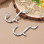 10pcs Heavy Duty Metal S Hooks For Pegboard In Silver Stainless Steel For Garage Storage