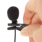 2-Pack High Sensitivity 3.5mm Lapel Microphones Black for Lectures, Interviews, Online Streaming and Video Recording