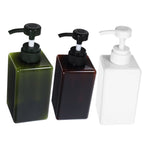 3-Pack Refillable Plastic Lotion Dispenser Bottles with Press Pump for Shampoo, Conditioner, and Body Wash