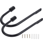 2-Pack Metal Wall Curtain Holders, Easy to Install Drapery Hooks for Window Curtains and Drapes