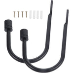 2-Pack Metal Wall Curtain Holders, Easy to Install Drapery Hooks for Window Curtains and Drapes