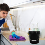 Multipurpose Black PP Storage Bucket, Durable and Leakproof Design