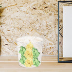 Portable Transparent Table Trash Can with Cover Sturdy Plastic Waste Bucket