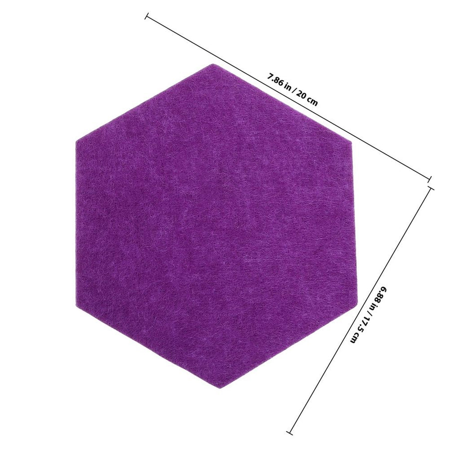 Anti-Wear Felt Bulletin Board Hexagon Tiles for Home Decoration 10Pcs