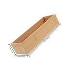 2Pcs Bamboo Box Without Lid Khaki Lightweight Storage Organizer for Travel and Craft Use