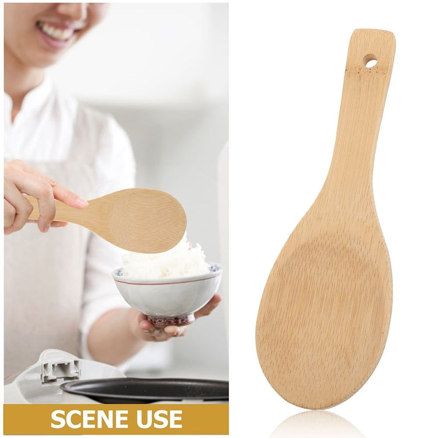 4Pcs Bamboo Rice Paddle Safe Material Ideal for Stirfrying and Frying