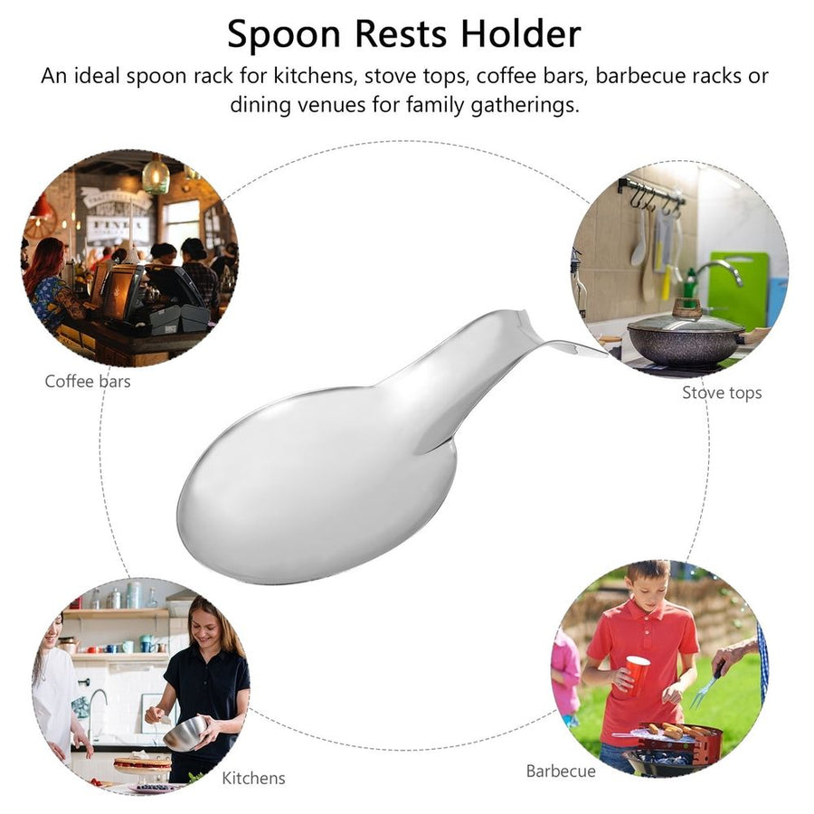 Spoon Organizer Rack Plated Silver Stainless Steel for Ladles and Utensils 1Pc