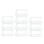 Dual-Sided Transparent Pet Name Plate Stand for Conferences and Events 10Pcs