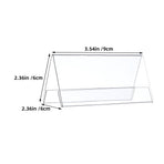 Dual-Sided Transparent Pet Name Plate Stand for Conferences and Events 10Pcs