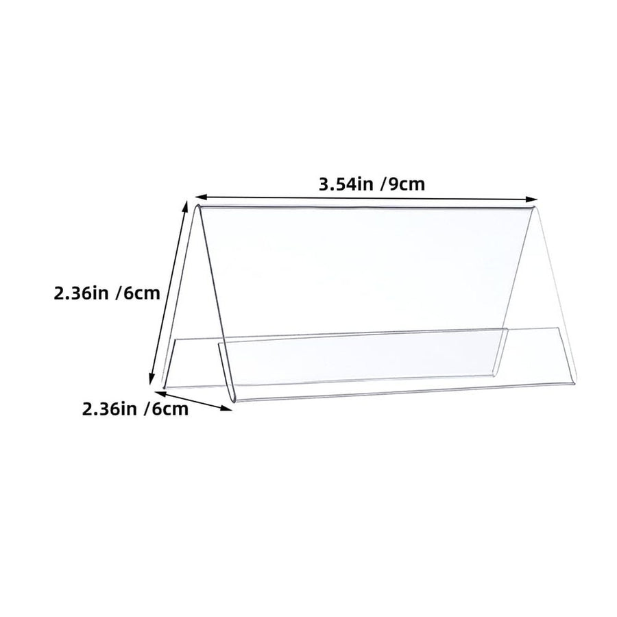 Dual-Sided Transparent Pet Name Plate Stand for Conferences and Events 10Pcs