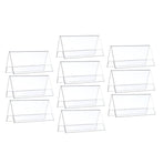 Dual-Sided Transparent Pet Name Plate Stand for Conferences and Events 10Pcs