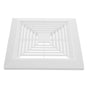 White Plastic Bathroom Fan Vent Cover with Springs for Ceiling Air Diffuser Replacement