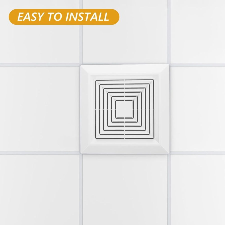 White Plastic Bathroom Fan Vent Cover with Springs for Ceiling Air Diffuser Replacement