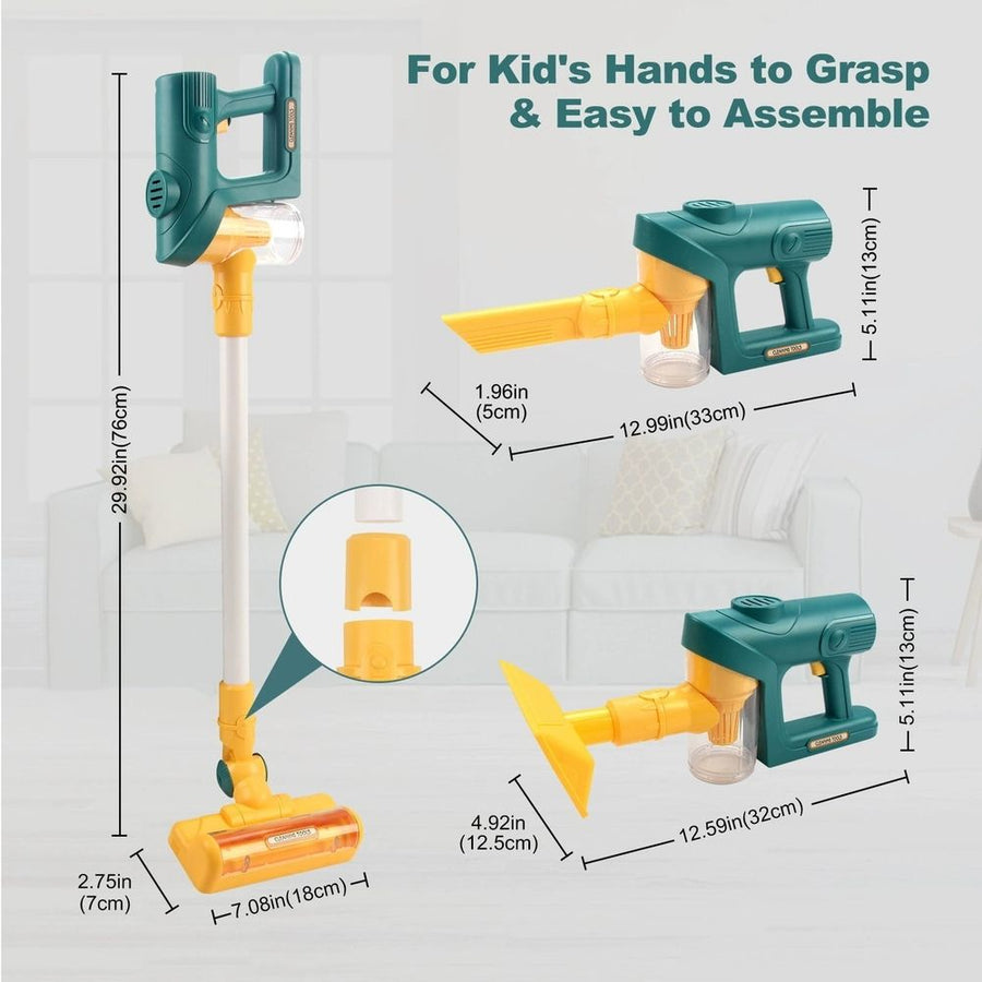 Kids Vacuum, 3-in-1 Kids Vacuum That Really Works, Working Toddler Vacuum Cleaner with Real Suction, for Realistic Play