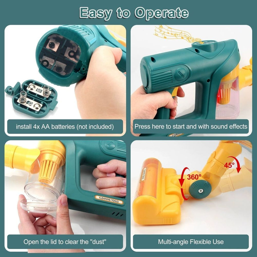 Kids Vacuum, 3-in-1 Kids Vacuum That Really Works, Working Toddler Vacuum Cleaner with Real Suction, for Realistic Play