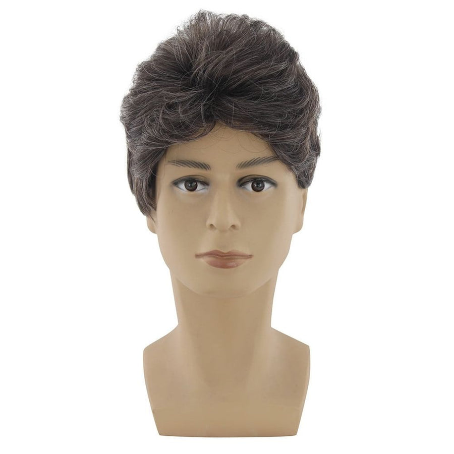 Fashion Short Wigs for Men Wig Man Male Brown Handsome Cool Wig