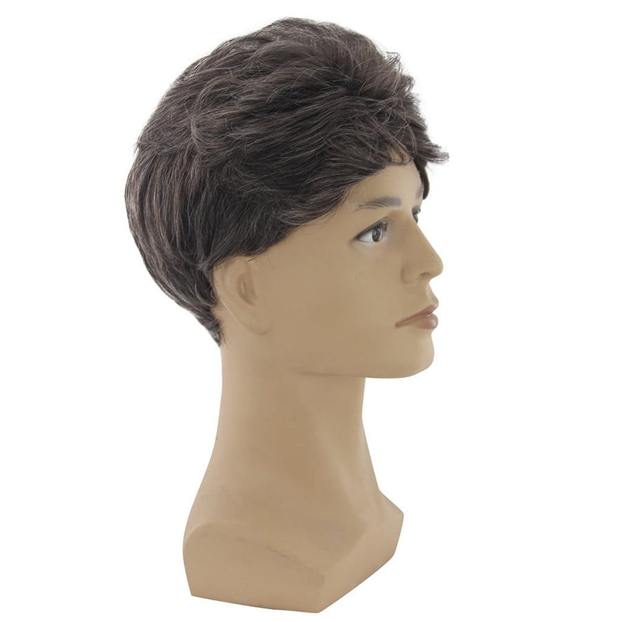 Fashion Short Wigs for Men Wig Man Male Brown Handsome Cool Wig