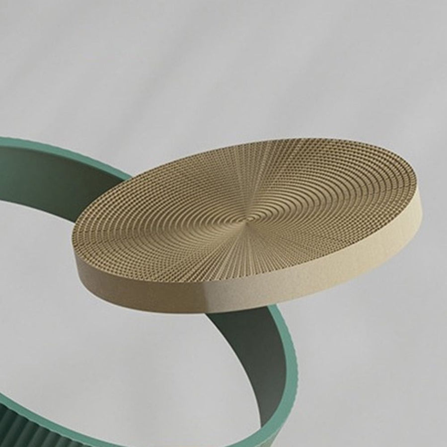 Round Cat Scratcher Refill, Scratch and Spin Cat Scratcher Replacement Pads, for Active Play, Natural Recycled Corrugated Cardboard