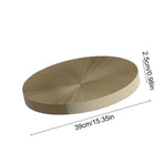 Round Cat Scratcher Refill, Scratch and Spin Cat Scratcher Replacement Pads, for Active Play, Natural Recycled Corrugated Cardboard