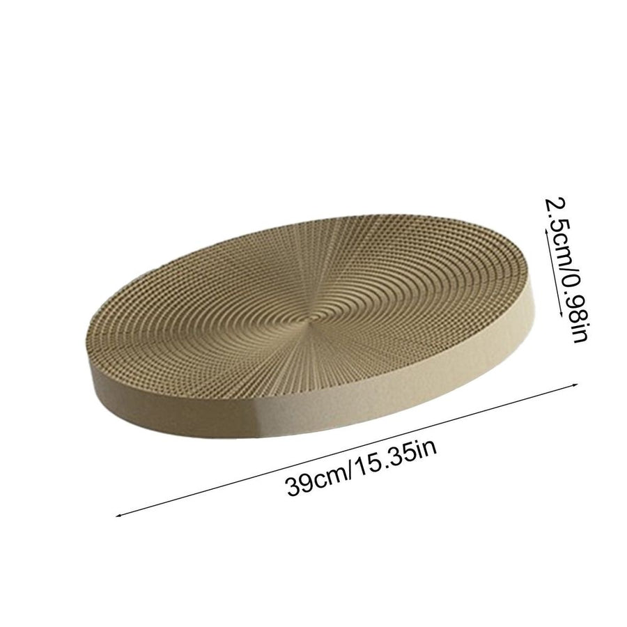 Round Cat Scratcher Refill, Scratch and Spin Cat Scratcher Replacement Pads, for Active Play, Natural Recycled Corrugated Cardboard
