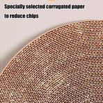 Round Cat Scratcher Refill, Scratch and Spin Cat Scratcher Replacement Pads, for Active Play, Natural Recycled Corrugated Cardboard