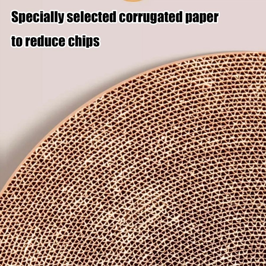 Round Cat Scratcher Refill, Scratch and Spin Cat Scratcher Replacement Pads, for Active Play, Natural Recycled Corrugated Cardboard