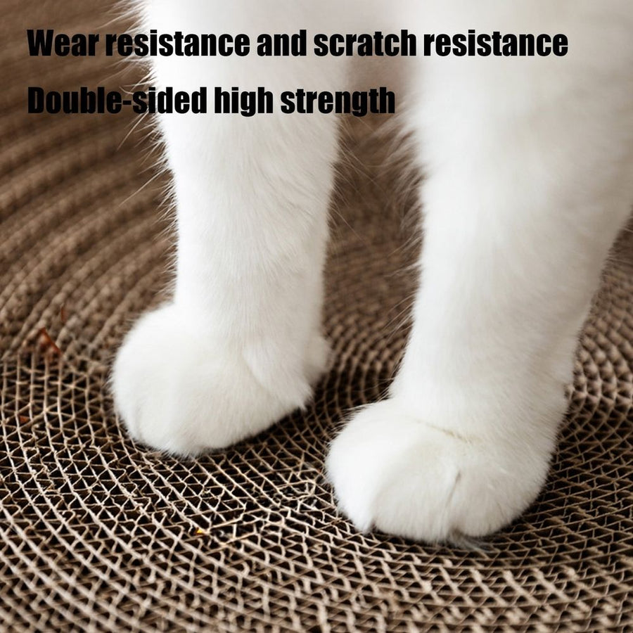 Round Cat Scratcher Refill, Scratch and Spin Cat Scratcher Replacement Pads, for Active Play, Natural Recycled Corrugated Cardboard
