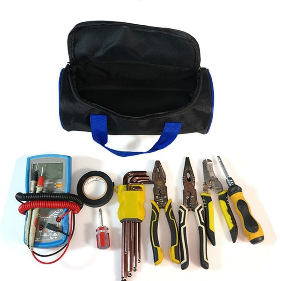 Tool Bag With Zipper, Utility Wide Mouth Waterproof Oxford Tool Pouch, Multiple Purpose-Tool Organizers And Storage, Small Metal Tools Bag