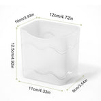 Clear Plastic Refrigerator Door Organizer Box, Space Saving Fridge Side Door Storage Container for Small Items, Vegetables, Eggs, and Condiments, 3-Pack