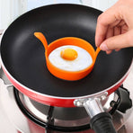 3-Pack Non-Stick Silicone Egg Rings for Breakfast - Round Pancake & Egg Molds, 10.5cm Diameter, Heat Resistant to 220°C, Easy Release & Clean, Yellow Blue Green