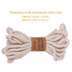 1 Bundle Macrame Cord for Home Decor, Cotton Twisted Rope for Hanging Tapestry and Craft Projects